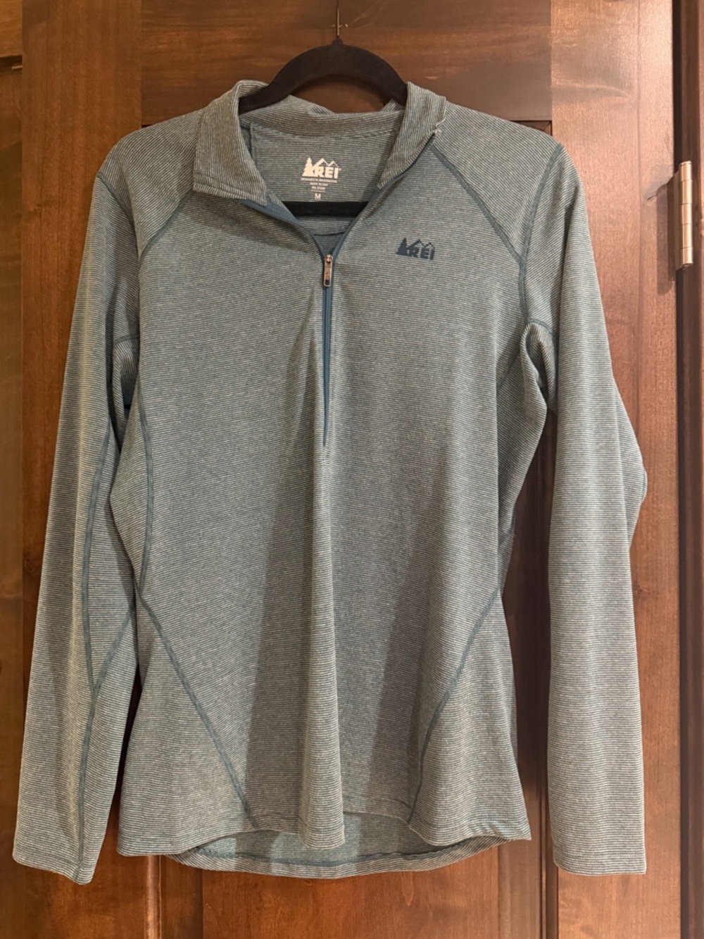 REI Lightweight Teal Quarter-Zip Pullover